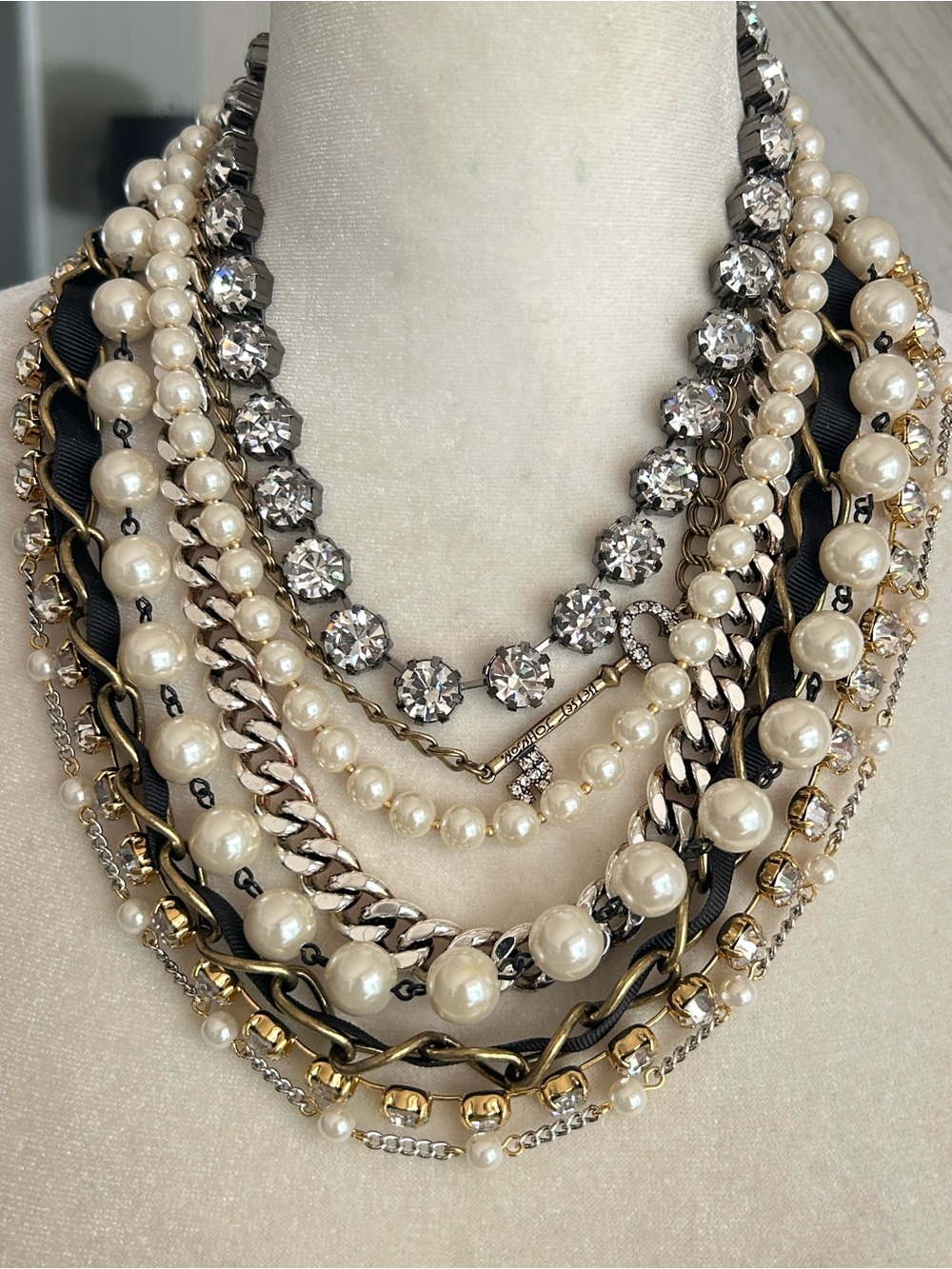 Gorgeous Betsey Johnson multi strand necklace